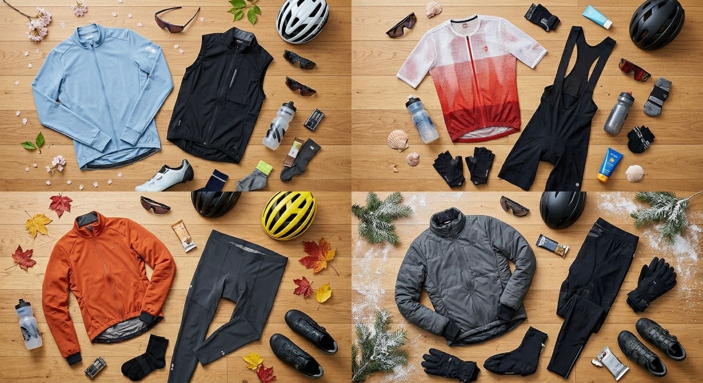 季節別の正しいサイクリングウェア選び｜快適に走るための服装ガイド